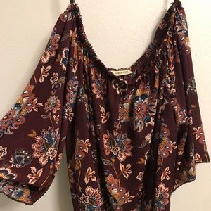 Flowered off the shoulder blouse